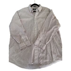 Stafford Mens Striped Button up Dress Shirt Business Casual Size - 17 1/2 x 34